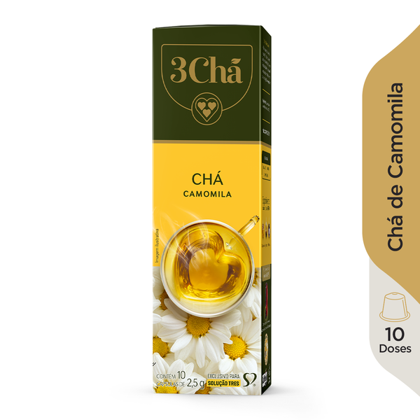 CÁPSULA TRÊS CHÁ DE CAMOMILA 10X2,5G