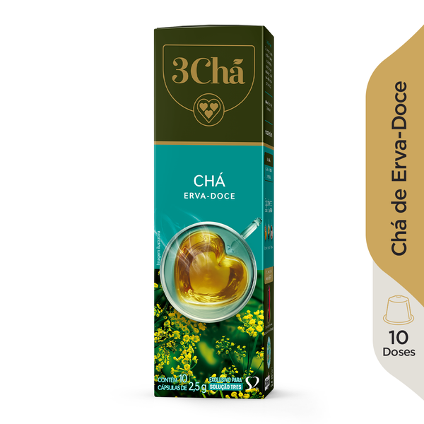 CÁPSULA TRÊS CHÁ DE ERVA DOCE 10X2,5G