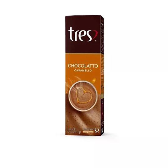 CÁPSULA TRÊS CHOCOLATTO CARAMELLO 10X10G 10 CAP.