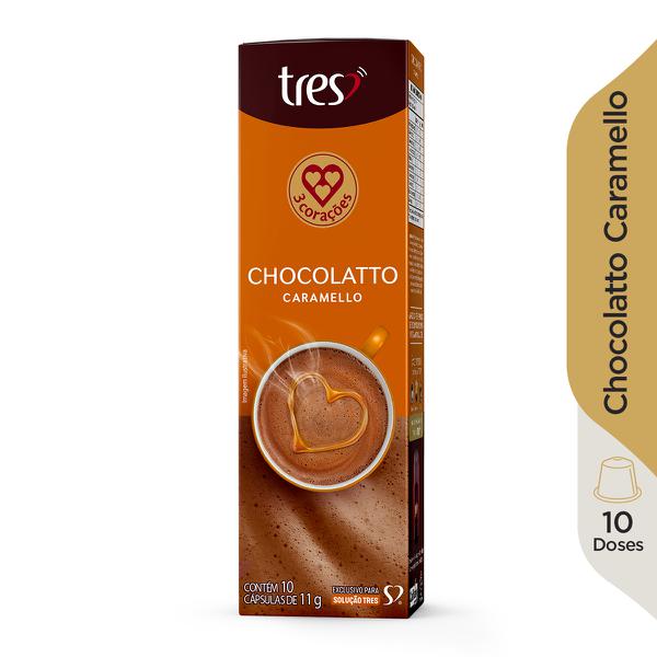 CÁPSULA TRÊS CHOCOLATTO CARAMELLO 10X10G 10 CAP.