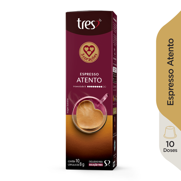 CÁPSULA TRÊS ESPRESSO ATENTO 10X8G