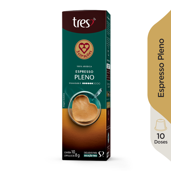 CÁPSULA TRÊS ESPRESSO PLENO 10X8G