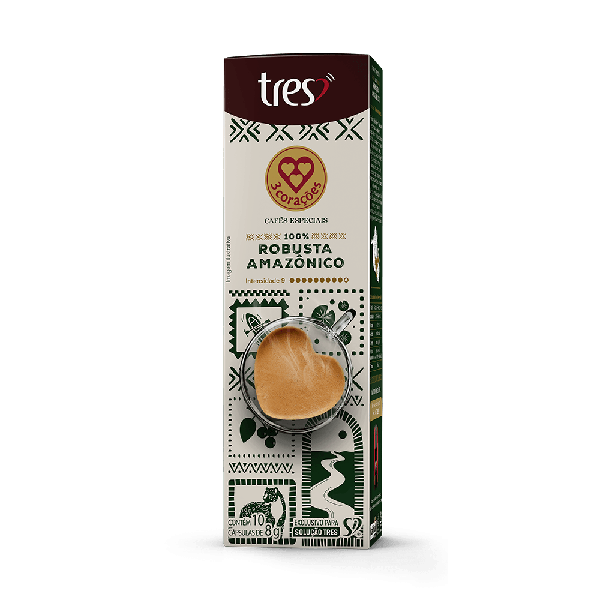 CÁPSULA TRÊS ROBUSTA AMAZÔNICO 80G C/10