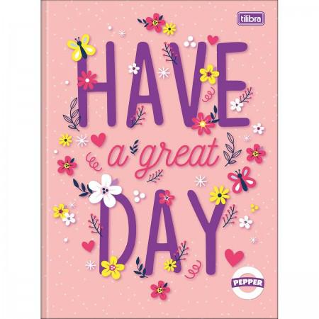 CADERNO BROCHURA CAPA DURA  UNIVERSITÁRIO TILIBRA PEPPER FEMININO 80F