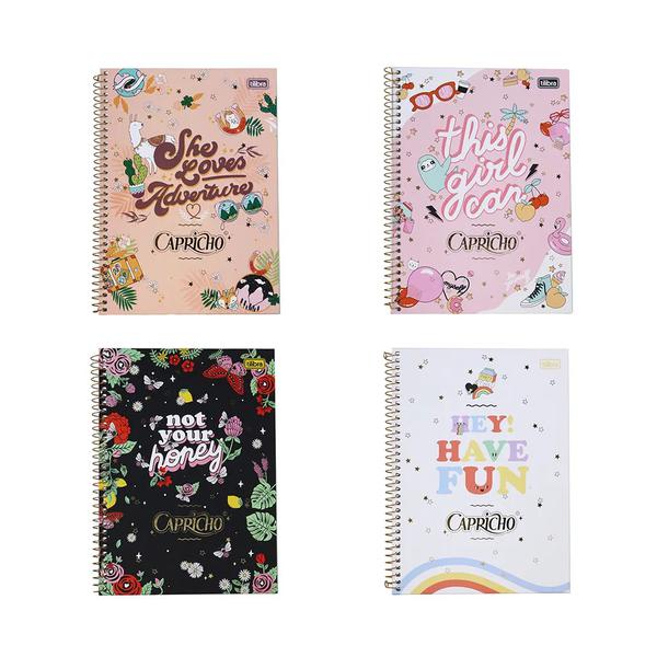 CADERNO CAPA DURA UNIVERSITÁRIO TILIBRA CAPRICHO 1MT 80F