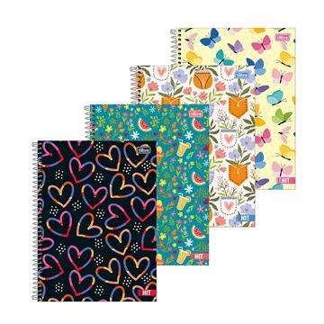 CADERNO CAPA DURA UNIVERSITÁRIO TILIBRA HIT FEMININO 1M 80F