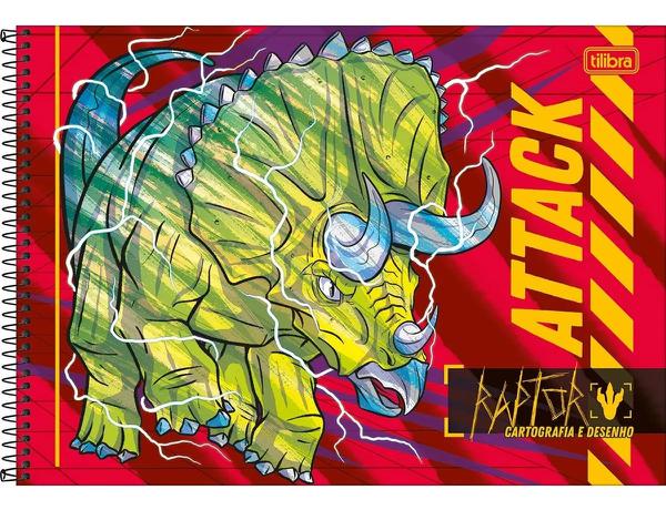 CADERNO ESPIRAL CAPA DURA TILIBRA RAPTOR 80F