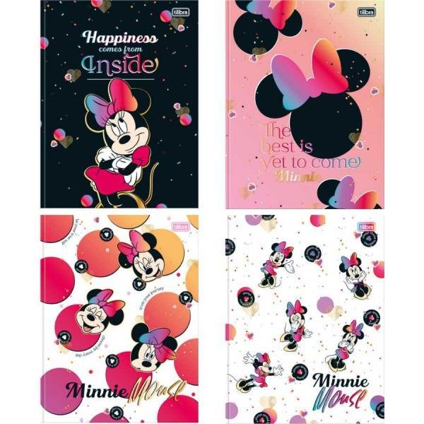CADERNO TILIBRA BROCHURA CAPA DURA UNIVERSITÁRIO PRINCESA MINNIE 80F