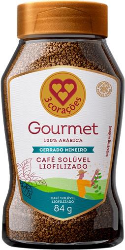 CAFÉ  SOLÚVEL LIOFILIZADO 3 CORAÇÕES CERRADO MINEIRO VD 84G