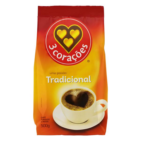 CAFÉ TRADICIONAL 3 CORAÇÕES 500G