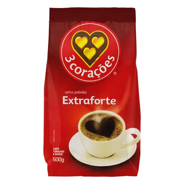 CAFÉ TRADICIONAL 3 CORAÇÕES EXTRA FORTE 500G
