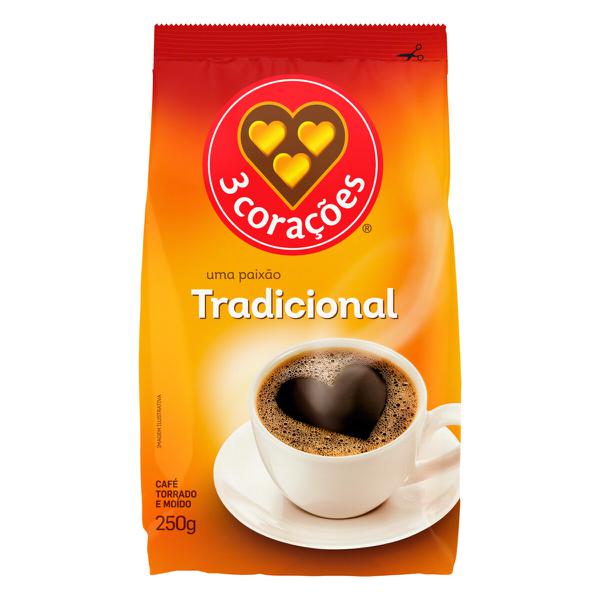 CAFÉ TRADICIONAL 3 CORACÕES 250G