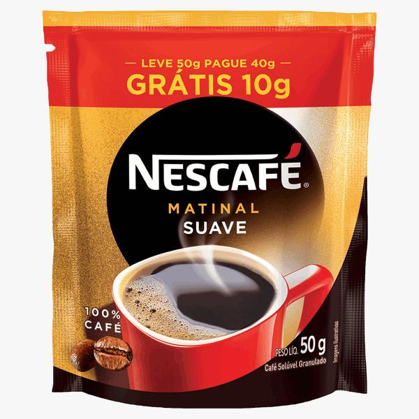 CAFÉ SOLÚVEL NESCAFÉ  MATINAL SUAVE SACHÊ LV50G PG40G