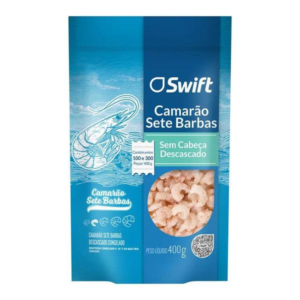 CAMARÃO 7 BARBAS SWIFT DESCASCADO 400G