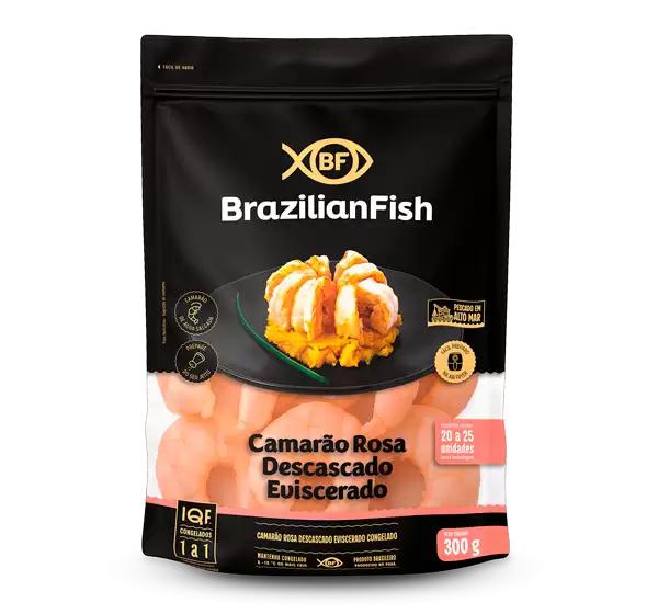 CAMARÃO ROSA DESASCADO EVISCERADO BRAZILIAN FISH 20/25 300G