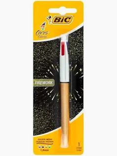 CANETA BIC 4 CORRES FIREWORK BL C/1