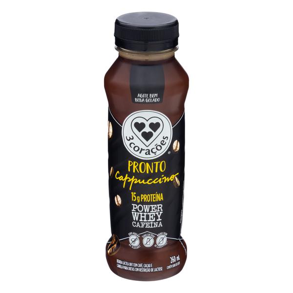 CAPPUCCINO PRONTO 3 CORAÇÕES POWER WHEY 15G 260ML