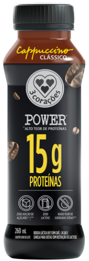 CAPPUCCINO PRONTO 3 CORAÇÕES POWER WHEY 15G 260ML