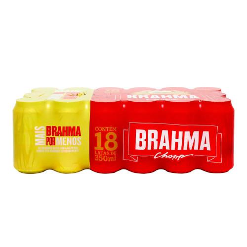 CERVEJA BRAHMA LT 350ML PACK C/18