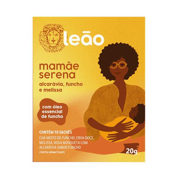 CHÁ LEÃO MAMÃE SERENA, ALCARÁVIA, FUNCHO E MELISSA 10 SACHÊS