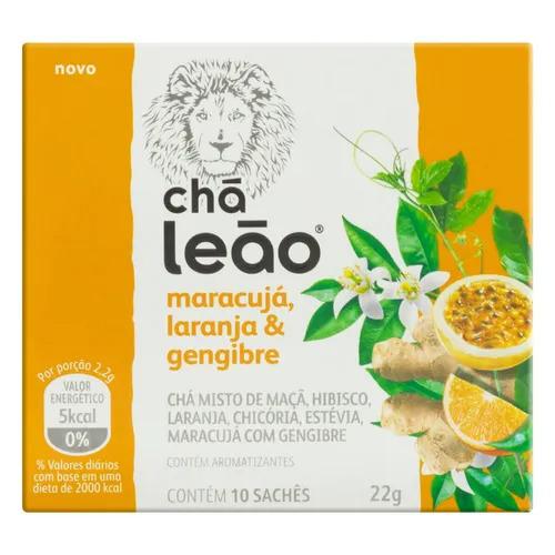 CHA LEÃO MARACUJÁ, LARANJA E GENGIBRE 10 SACHES