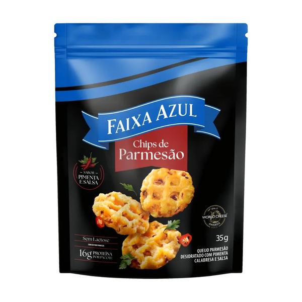 CHIPS PARMESSÃO PIMENTA FAIXA AZUL. 35G