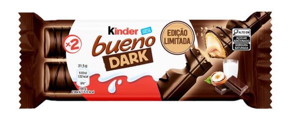 KINDER BUENO CHOCOLATE DARK 2 UNIDADES 43G