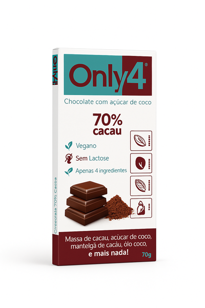 CHOCOLATE ONLY 4 70% CACAU PURO 70G