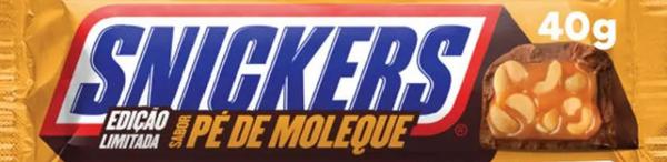 CHOCOLATE SNICKERS PÉ DE MOLEQUE 40G