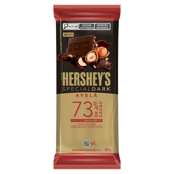 CHOCOLATE TABL.HERSHEYS DARK 73% AVELÃ 75G
