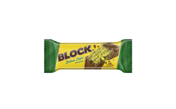 CHOCOLATE TABLETE ARCOR BLOCK RECHEADO DUBAI STYLE PISTACHE 45G