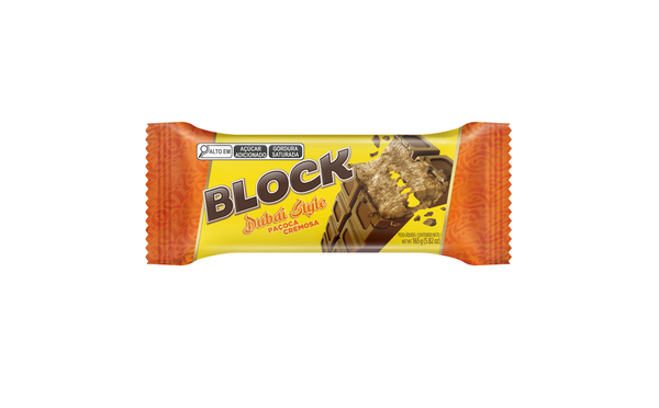 CHOCOLATE TABLETE ARCOR BLOCK RECHEADO DUBAI STYLE PAÇOCA 165G