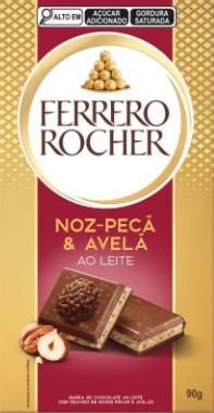 CHOCOLATE TABLETE FERRERO ROCHER NOZ-PECÃ&AVELÃ 90G