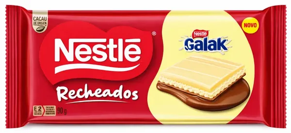 CHOCOLATE TABLETE GAROTO RECHEADO GALAK 90G