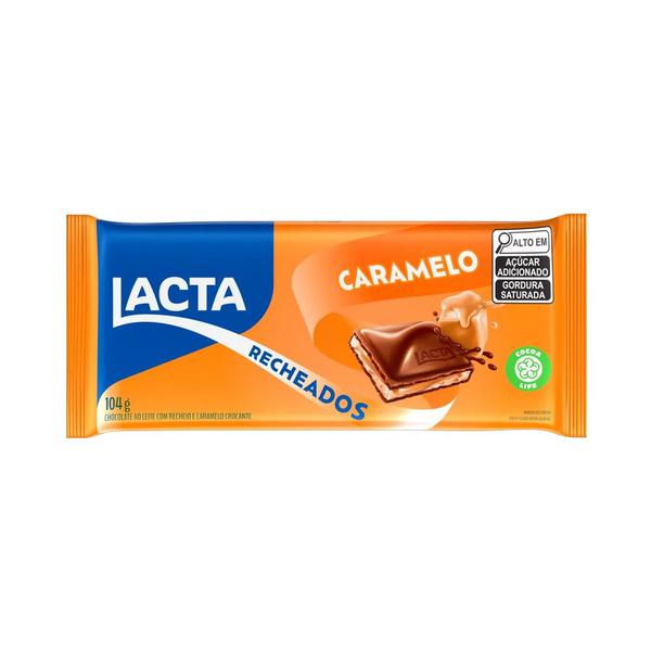 CHOCOLATE TABLETE LACTA LEITE COM RECHEIO DE CARAMELO 104G