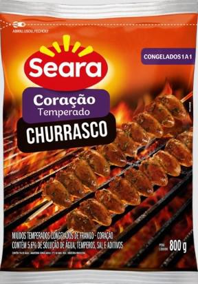 CORAÇÃO DE FRANGO TEMPERADO SEARA 800G
