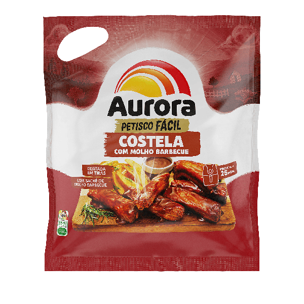 COSTELA AURORA BARBECUE PETISCO FÁCIL 900G