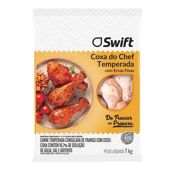 COXA DE FRANGO TEMPERADO SWIFT 1KG