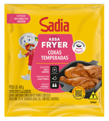 COXA FRANGO TEMPERADA SADIA AIRFRYER 450G