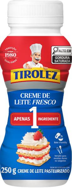 CREME DE LEITE TIROLEZ PASTEURIZADO 250G