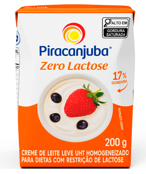 CREME DE LEITE ZERO LACTOSE PIRACANJUBA TP 200G