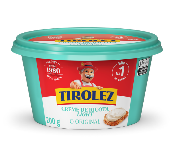 CREME DE RICOTA TIROLEZ LIGHT 200G