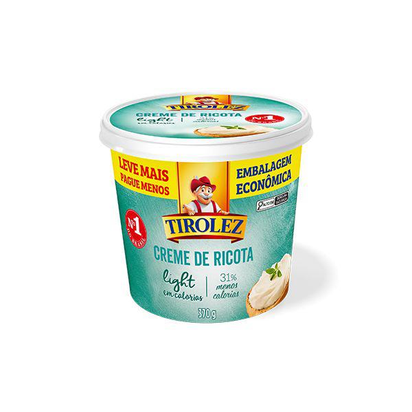 CREME DE RICOTA TIROLEZ LIGHT 370G