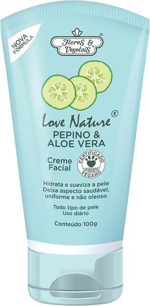 CREME FACIAL FLORES & VEGETAIS PEPINO 100GR