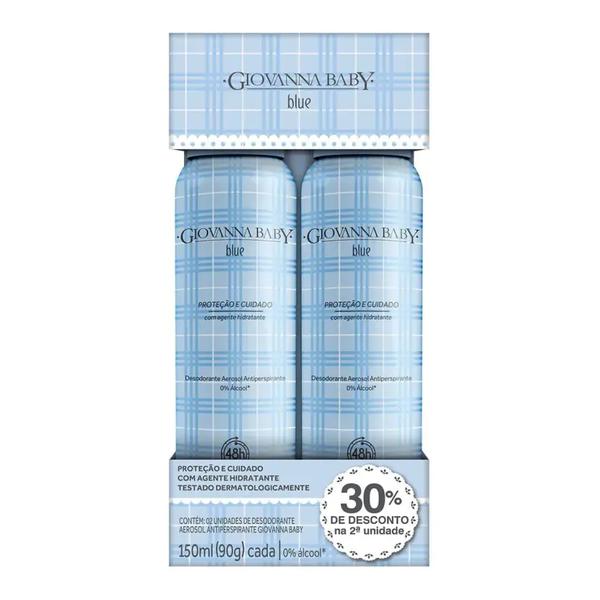 DESODORANTE AEROSOL GIOVANNA BABY BLUE150ML C/2