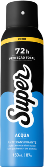 DESODORANTE AEROSOL SUPER ACQUA 72H 150ML
