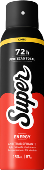 DESODORANTE AEROSOL SUPER ENERGY 72H 150ML