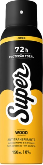 DESODORANTE AEROSOL SUPER WOOD 72H 150ML