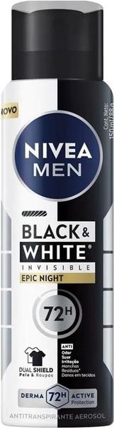 DESODORANTE AEROSSOL NIVEA BLACK&WHITE INVISIBLE EPIC NIGHT 150ML