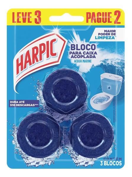 DESODORANTE HARPIC BLOCO P/CAIXA ACQUA MARINE